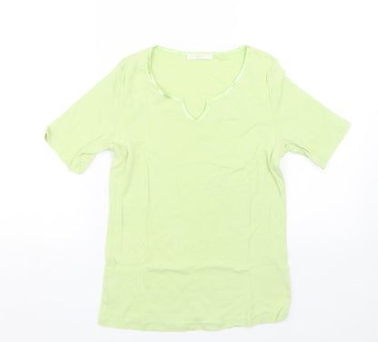 Womens UK Size 12 M&S Green Basic T-Shirt