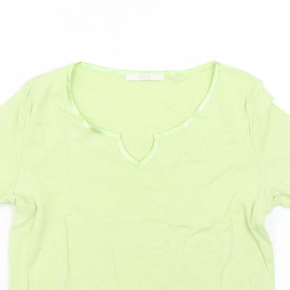 Womens UK Size 12 M&S Green Basic T-Shirt