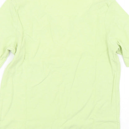 Womens UK Size 12 M&S Green Basic T-Shirt
