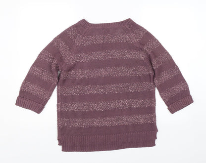 F&F Womens Purple Floral  Pullover Jumper Size 12