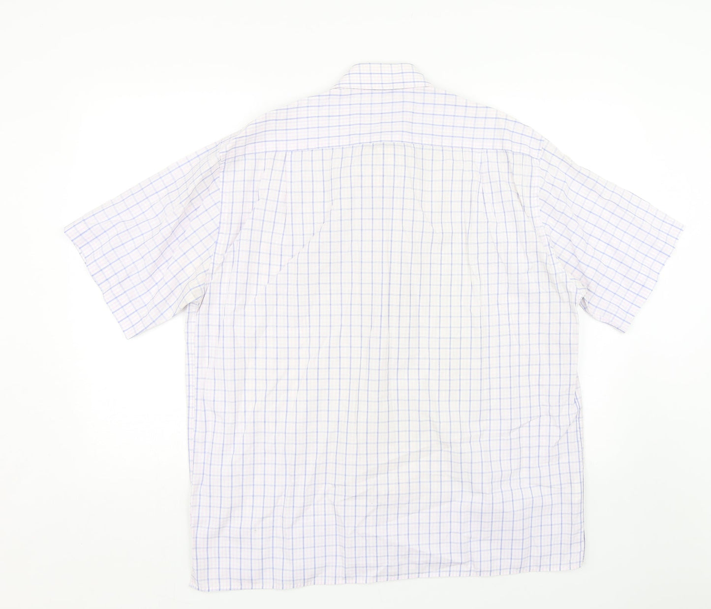 Mens UK Size 16.5 M&S Pink  Button-Up Short Sleeve Casual Shirt