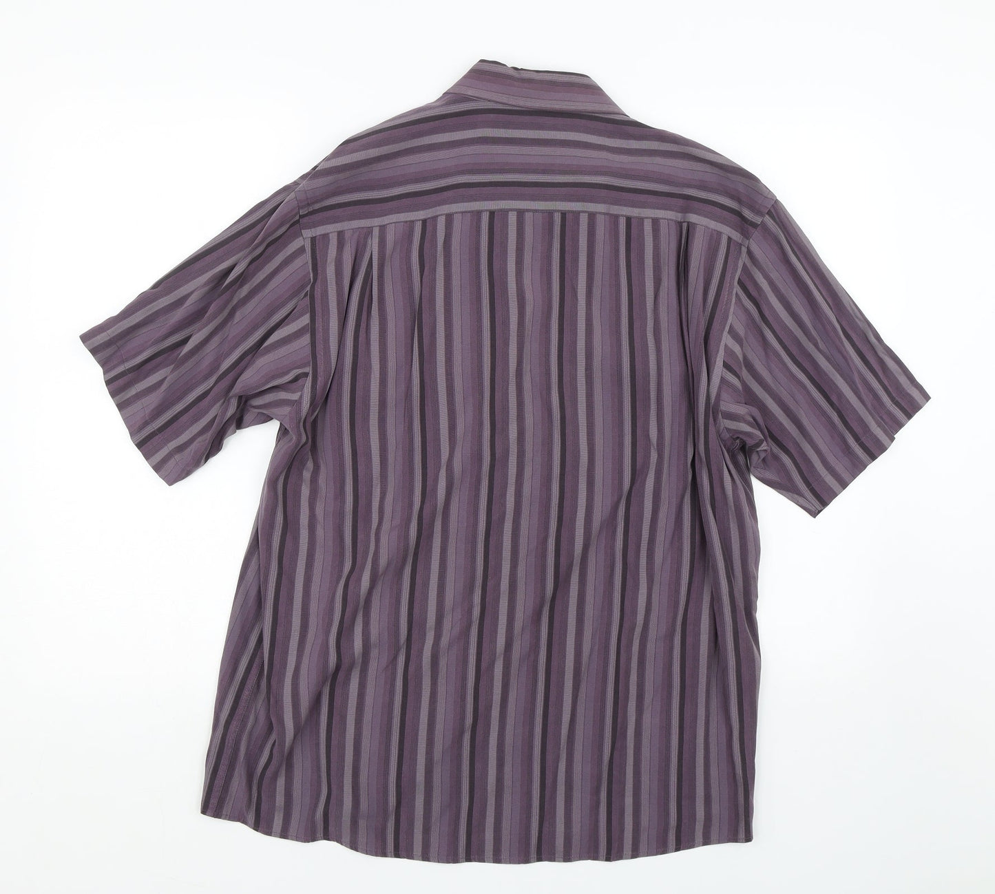 Wolsey Mens Purple Striped   Button-Up Size L
