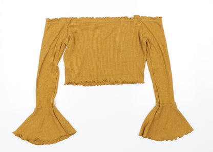Better be Womens Yellow   Cropped T-Shirt Size S