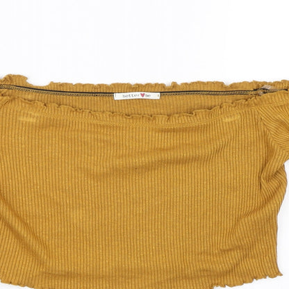 Better be Womens Yellow   Cropped T-Shirt Size S
