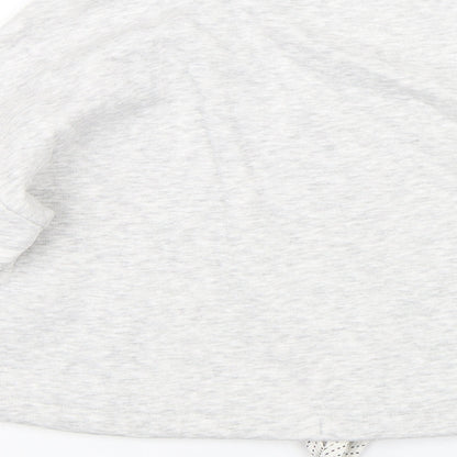 M&S Girls Grey Striped  Pullover Sweatshirt Size 10-11 Years