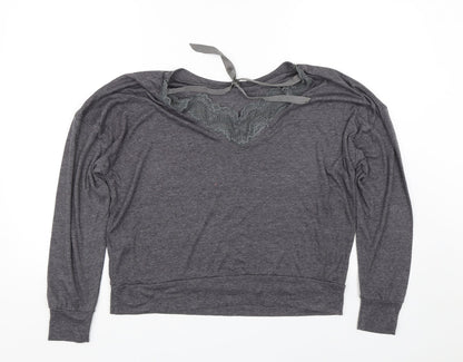 Womens UK Size 12 New Look Grey Basic T-Shirt