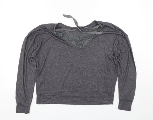 Womens UK Size 12 New Look Grey Basic T-Shirt