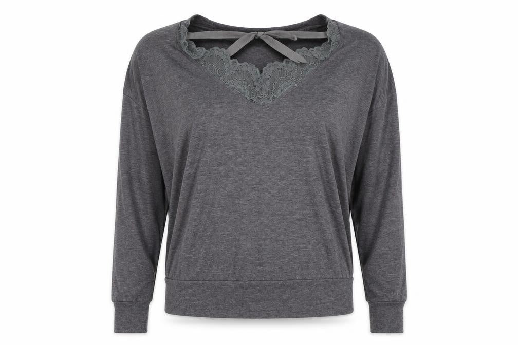 Womens UK Size 12 New Look Grey Basic T-Shirt