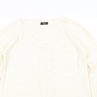 F&F Womens Beige   Pullover Jumper Size 14