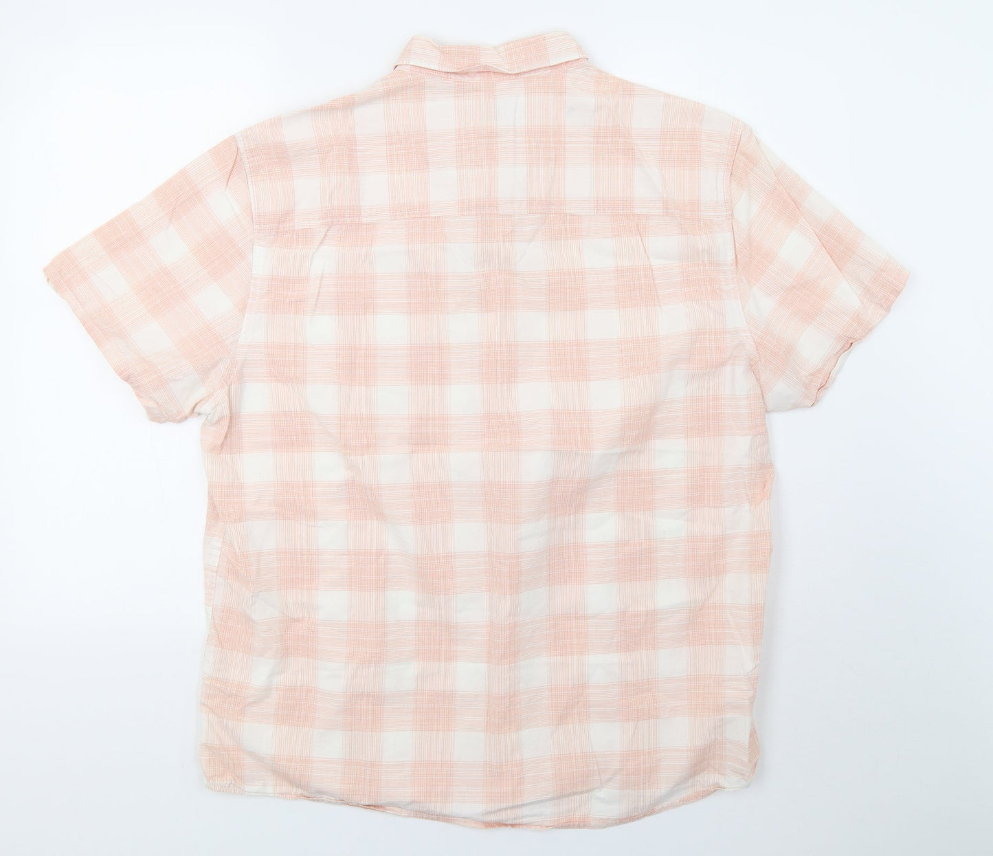 Mens UK Size XL Matalan Red  Button-Up Short Sleeve Casual Shirt