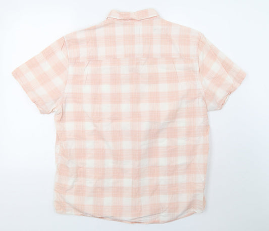 Mens UK Size XL Matalan Red  Button-Up Short Sleeve Casual Shirt