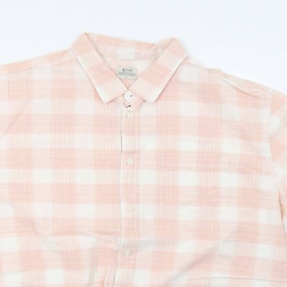 Mens UK Size XL Matalan Red  Button-Up Short Sleeve Casual Shirt