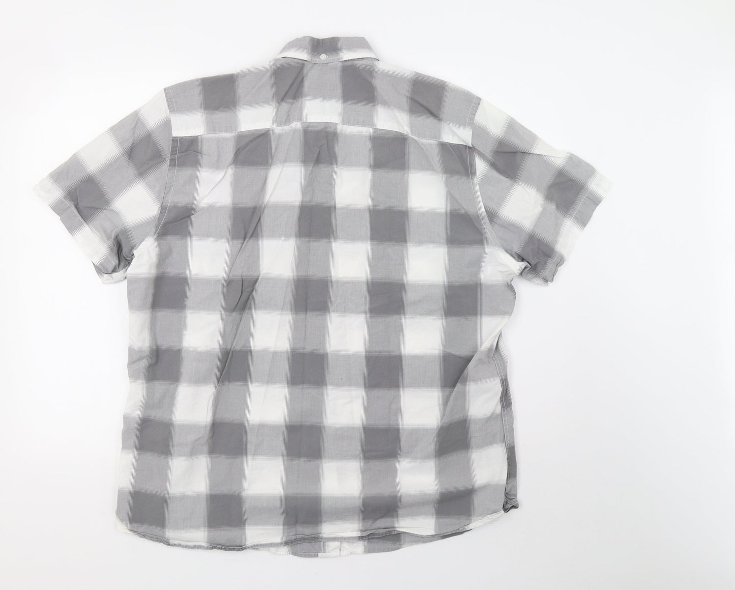 saisnburys Mens Grey Check   Button-Up Size XL  - 44inch
