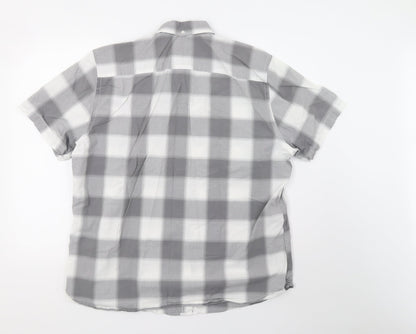 saisnburys Mens Grey Check   Button-Up Size XL  - 44inch