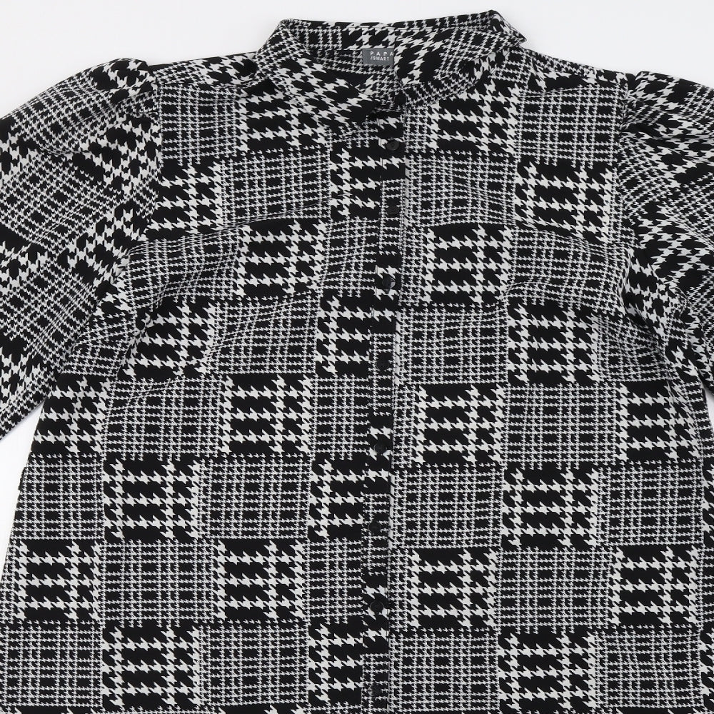 Matalan Womens Black Geometric  A-Line  Size 16  - 42