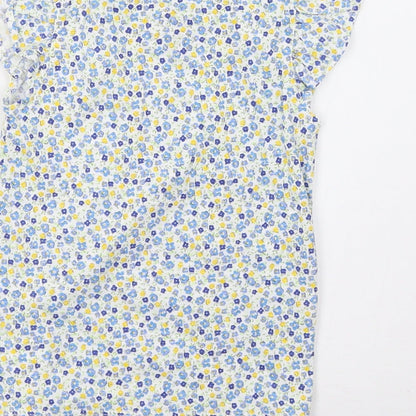 Mothercare Girls White Polka Dot  Basic T-Shirt Size 5 Years