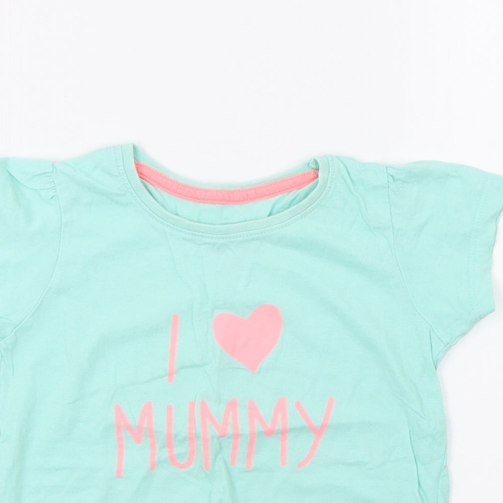 Young Dimension Girls Green   Basic T-Shirt Size 24 Months