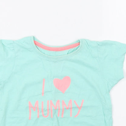 Young Dimension Girls Green   Basic T-Shirt Size 24 Months