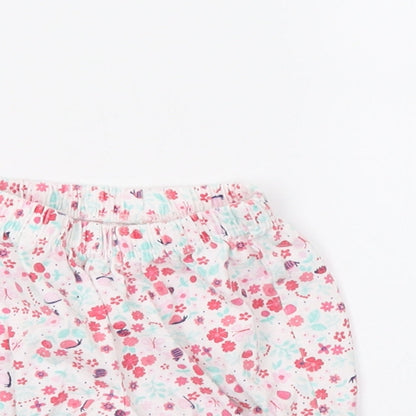George Girls White Polka Dot   Sleep Shorts Size 0-3 Months