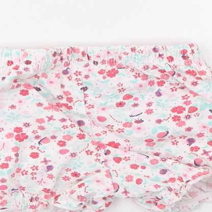 George Girls White Polka Dot   Sleep Shorts Size 0-3 Months