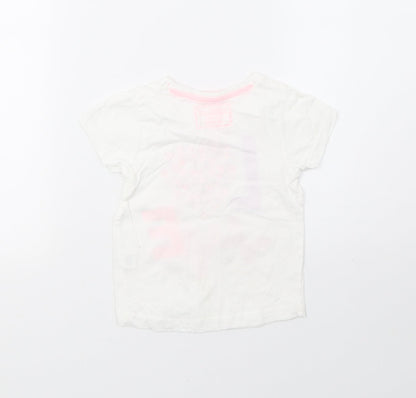 Young Dimension Girls White   Basic T-Shirt Size 2 Years