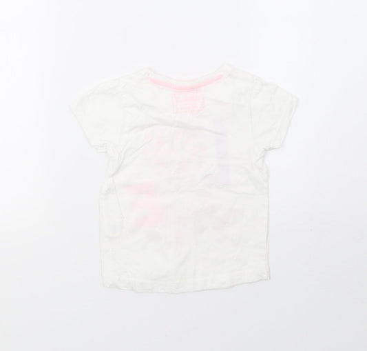 Young Dimension Girls White   Basic T-Shirt Size 2 Years