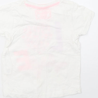 Young Dimension Girls White   Basic T-Shirt Size 2 Years