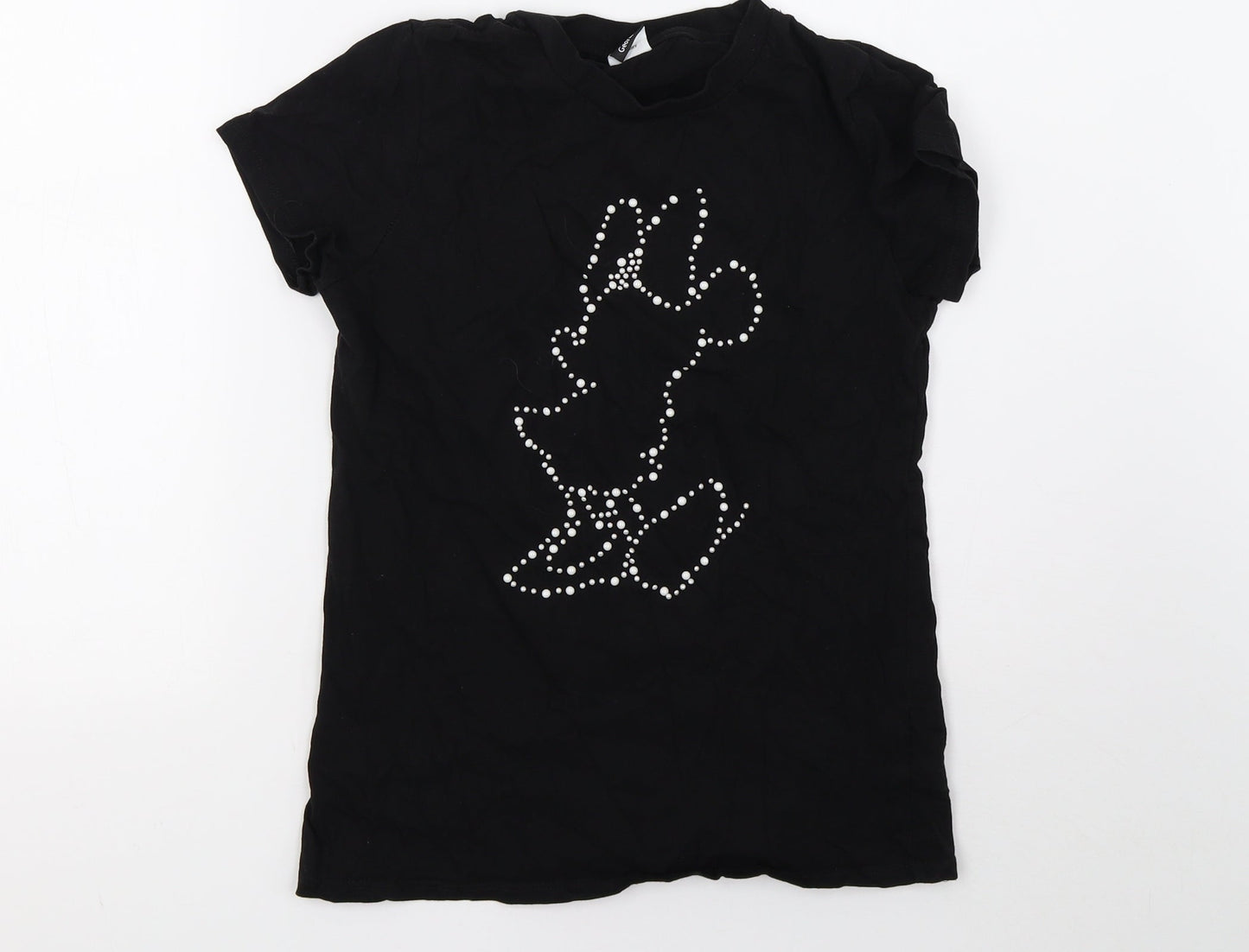 George Womens Black   Basic T-Shirt Size 10