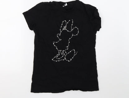 George Womens Black   Basic T-Shirt Size 10