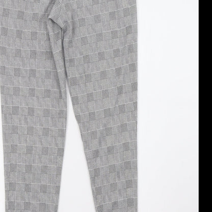 Primark Womens White Check  Trousers  Size 6 L29 in - v