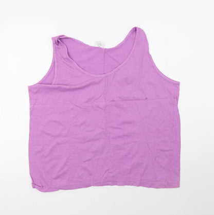 Womens UK Size XL Preworn Purple Basic Tank