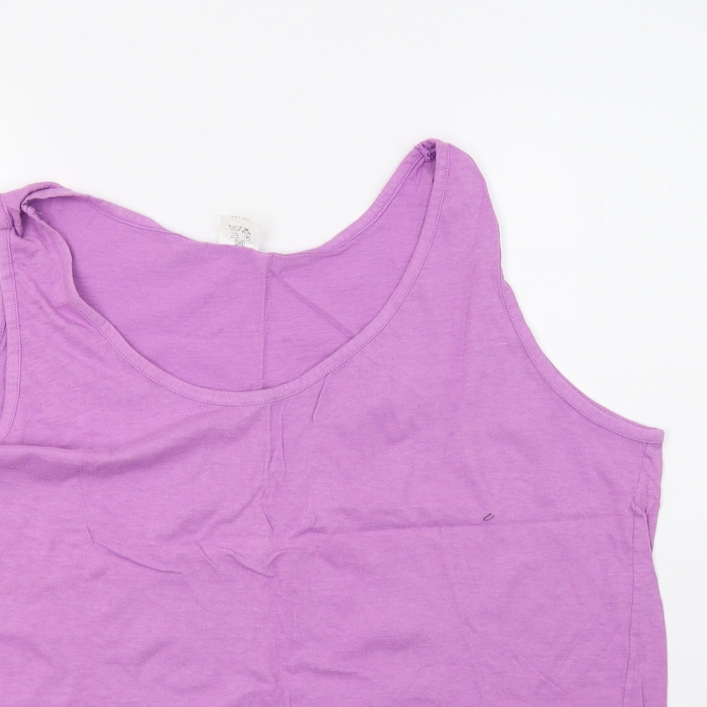Womens UK Size XL Preworn Purple Basic Tank