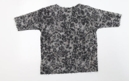 River Island Womens Brown Animal Print  Pullover Sweatshirt Size 10