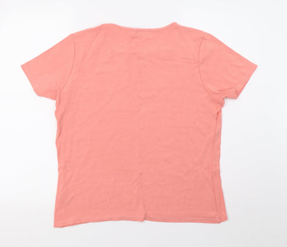 EWM Womens Pink   Basic T-Shirt Size 20