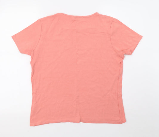 EWM Womens Pink   Basic T-Shirt Size 20