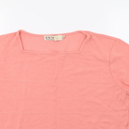 EWM Womens Pink   Basic T-Shirt Size 20