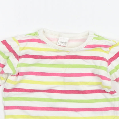 NEXT Baby Multicoloured Striped  Babygrow One-Piece Size 3-6 Months