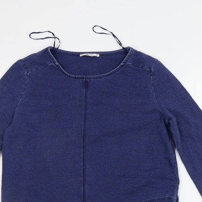 TU Womens Blue Houndstooth  Jumper Dress  Size 8