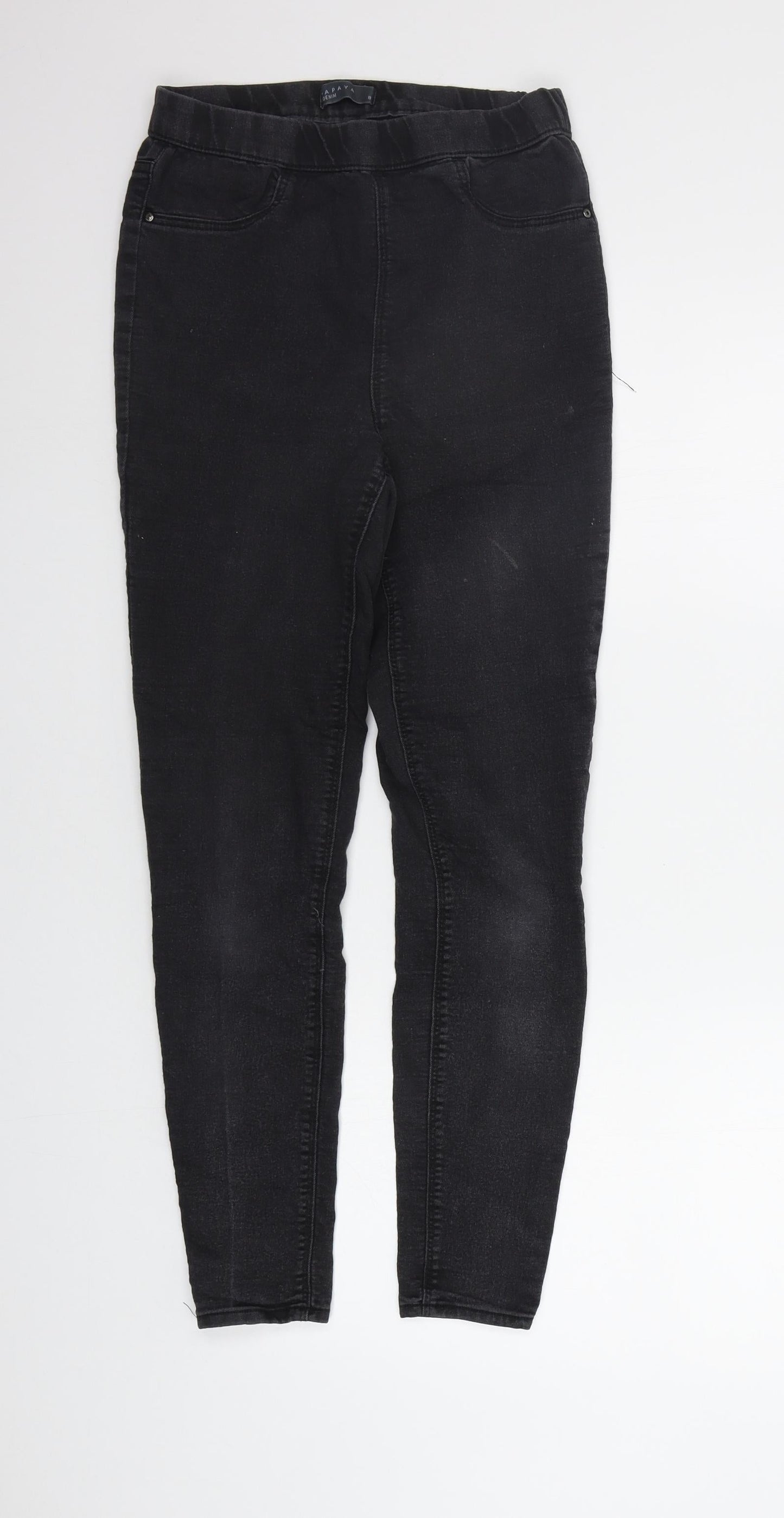 Womens UK Size 8 Papaya Regular Fit Straight Green Jeans