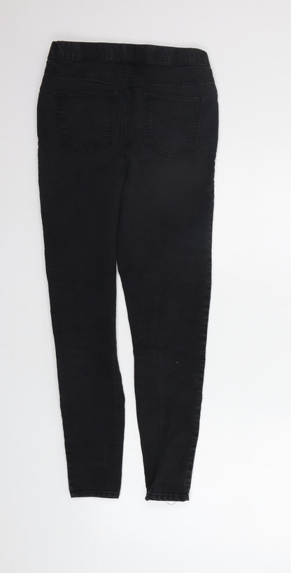 Womens UK Size 8 Papaya Regular Fit Jegging Black Trousers