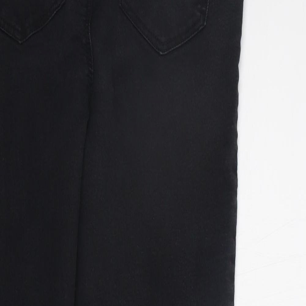 Womens UK Size 8 Papaya Regular Fit Jegging Black Trousers