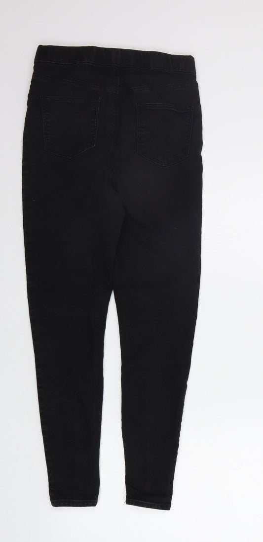 Womens UK Size 10 Papaya Regular Fit Skinny Black Jeans