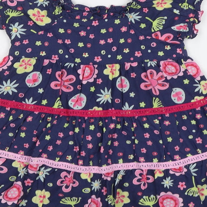 Matalan Baby Blue Floral  A-Line  Size 0-3 Months