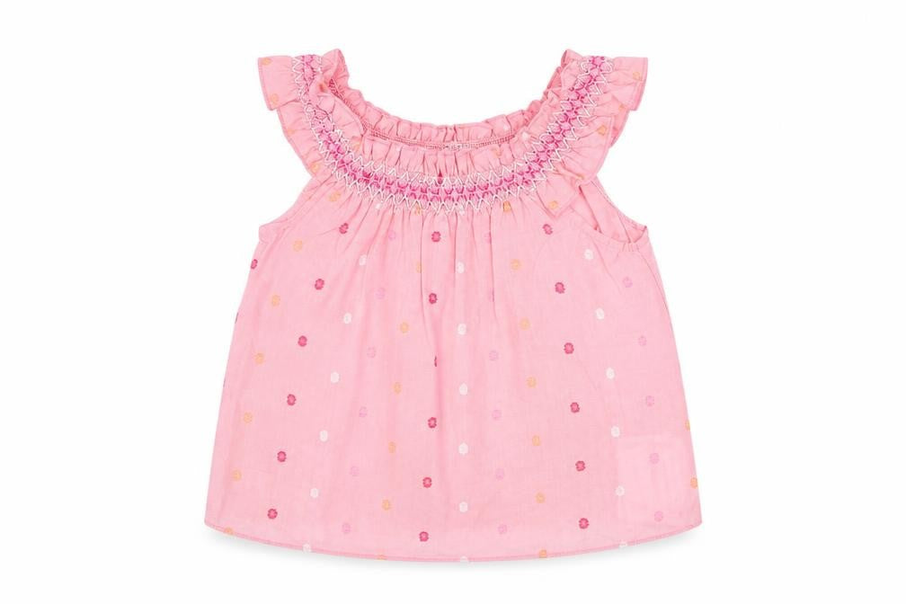 Pumpkin Patch Baby Pink Geometric  Basic Blouse Size 0-3 Months