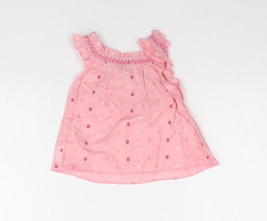Pumpkin Patch Baby Pink Geometric  Basic Blouse Size 0-3 Months