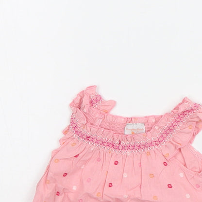 Pumpkin Patch Baby Pink Geometric  Basic Blouse Size 0-3 Months