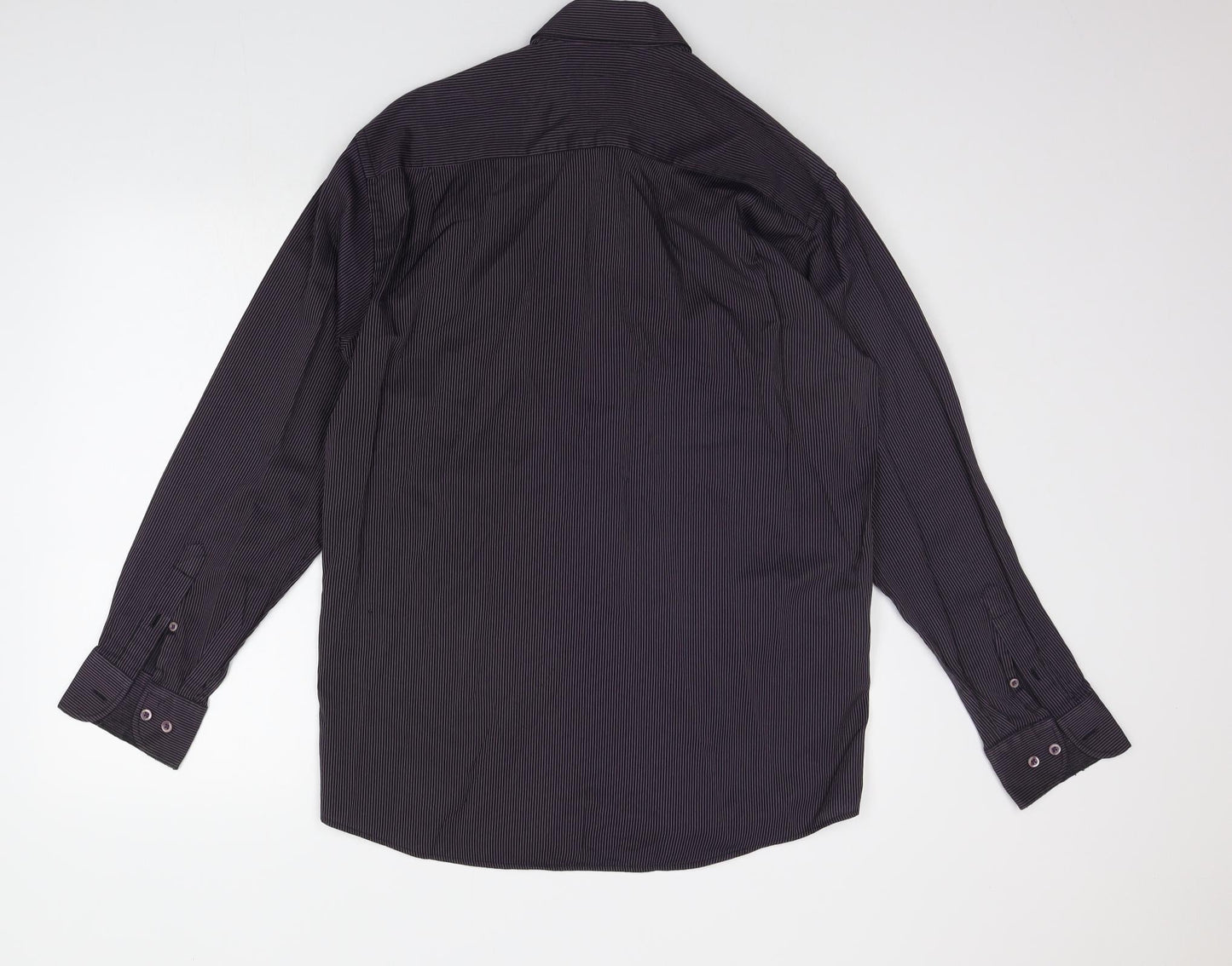 Mens UK Size M James Aubrey Purple  Button-Up Long Sleeve Casual Shirt