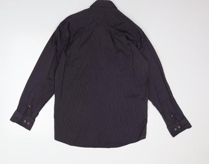 Mens UK Size M James Aubrey Purple  Button-Up Long Sleeve Casual Shirt