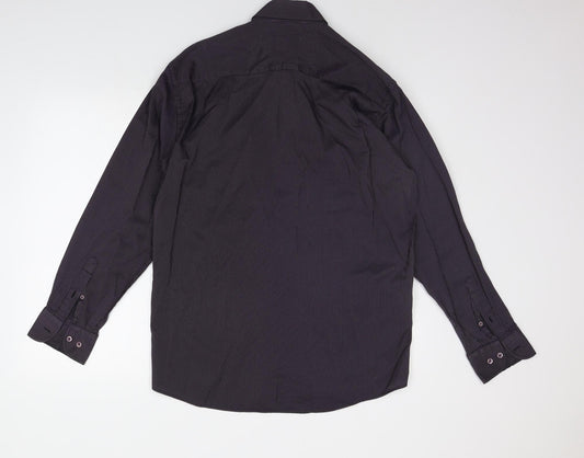 Mens UK Size M James Aubrey Purple  Button-Up Long Sleeve Casual Shirt