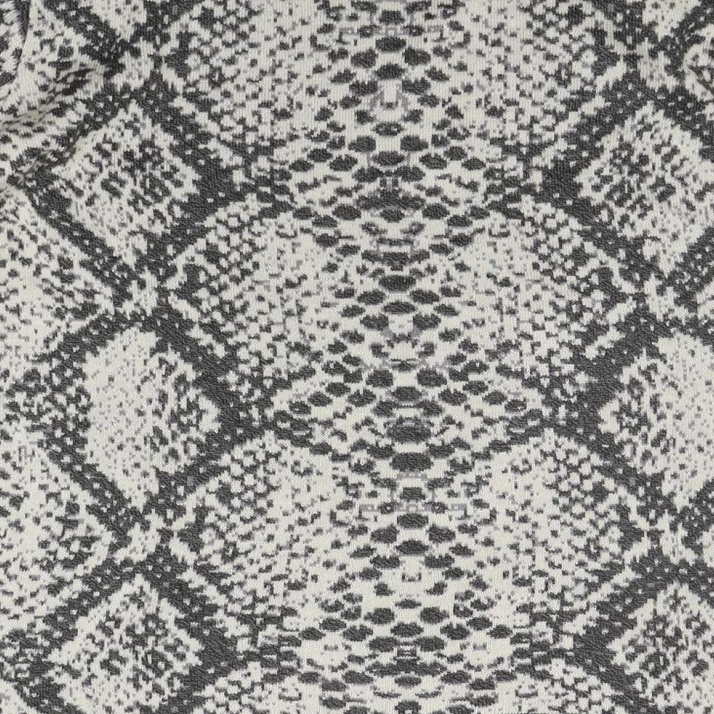 TU Womens Grey Geometric  Pullover Jumper Size 12